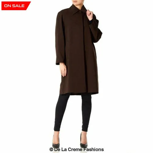 Women’s Oversized Knee Length Swing Coat - 14 FITS UK 18