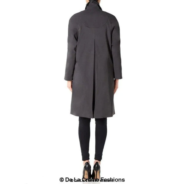 Women’s Oversized Knee Length Swing Coat - Coats & Jackets