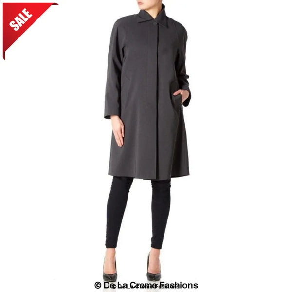 Women’s Oversized Knee Length Swing Coat - Coats & Jackets