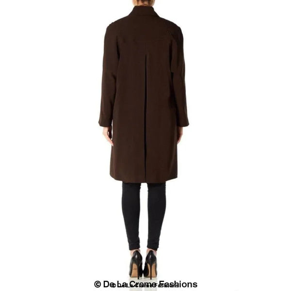 Women’s Oversized Knee Length Swing Coat - Coats & Jackets