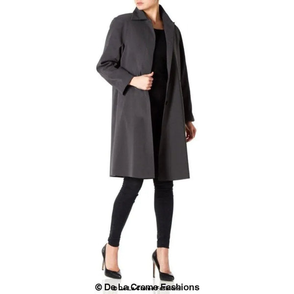 Women’s Oversized Knee Length Swing Coat - Coats & Jackets