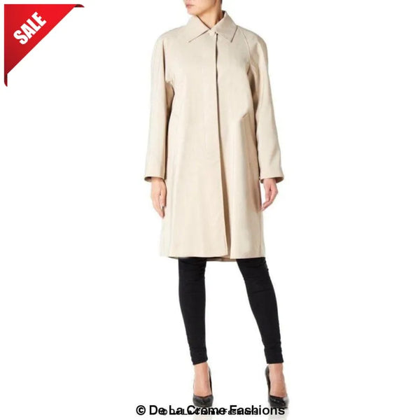 Women’s Oversized Knee Length Swing Coat - Coats & Jackets