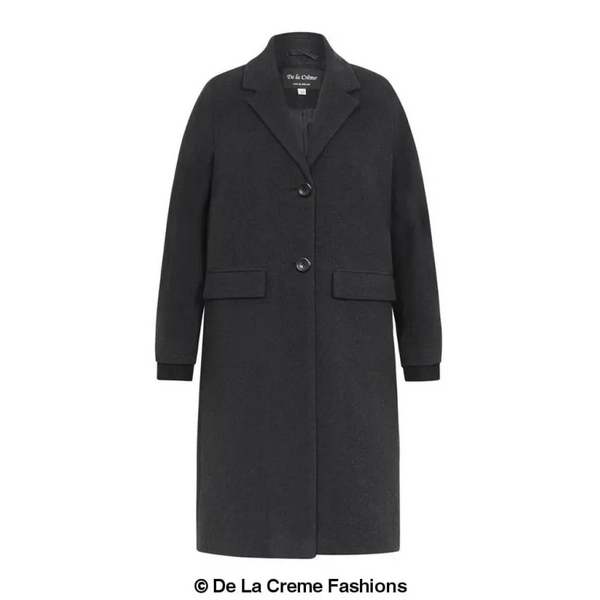 Women’s Wool Blend Winter Warm Knee Length Coat - Coats &