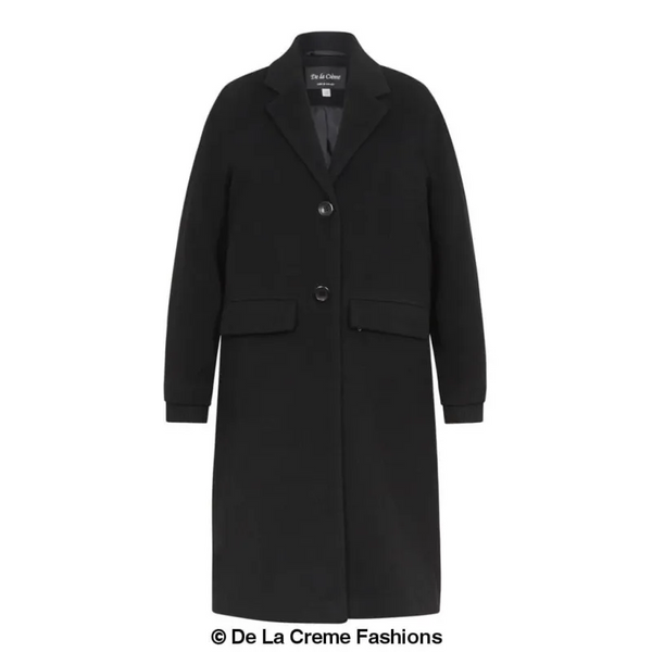 Women’s Wool Blend Winter Warm Knee Length Coat - Coats &