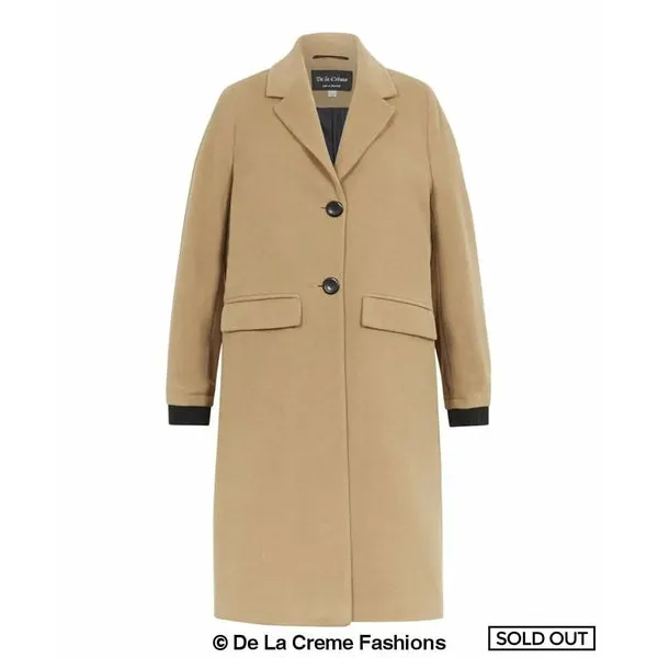 Women’s Wool Blend Winter Warm Knee Length Coat - UK