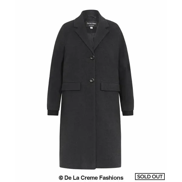 Women’s Wool Blend Winter Warm Knee Length Coat - UK