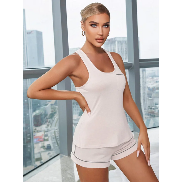 Women’s Knitted Comfortable Casual Vest Short Pajamas