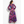 Women’s Lantern Sleeve V Neck Tie Leaf Print Swing Dress