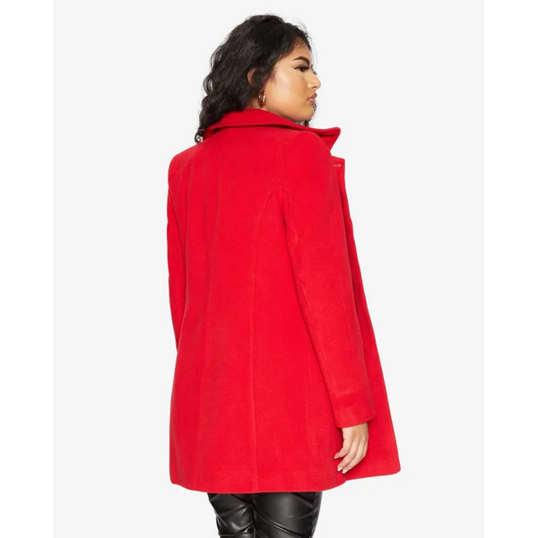 Women’s Wool Blend Hip Length Covert Coat - Coats & Jackets