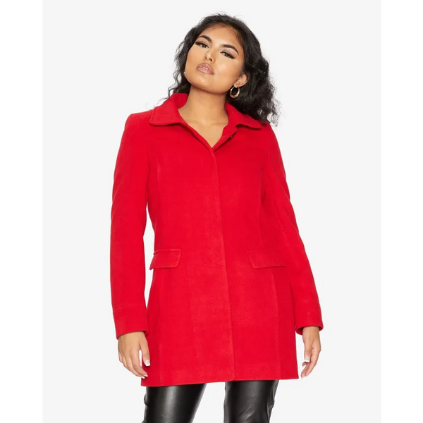 Women’s Wool Blend Hip Length Covert Coat - Coats & Jackets