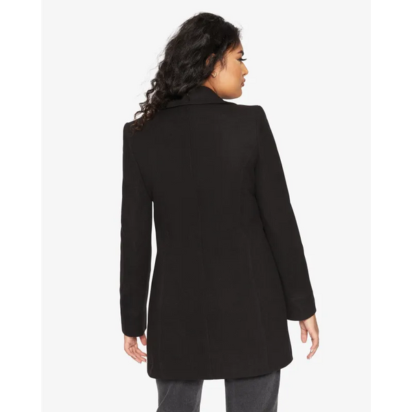 Women’s Wool Blend Hip Length Covert Coat - Coats & Jackets