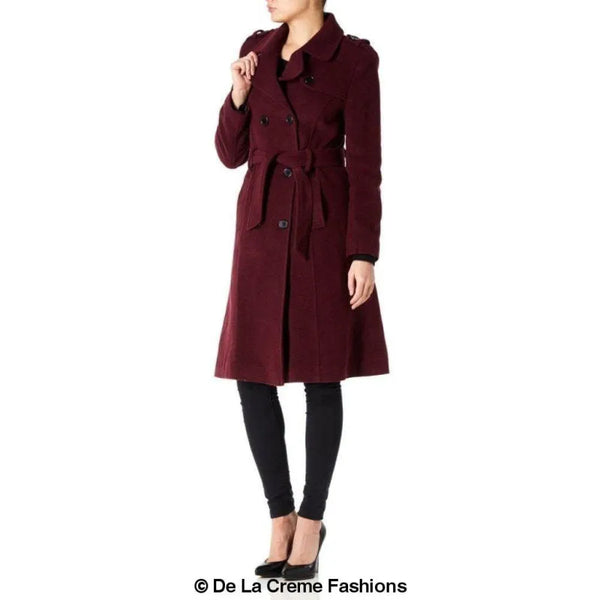 Wool and Cashmere Blend Military Coat - Coats & Jackets