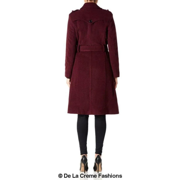 Wool and Cashmere Blend Military Coat - Coats & Jackets