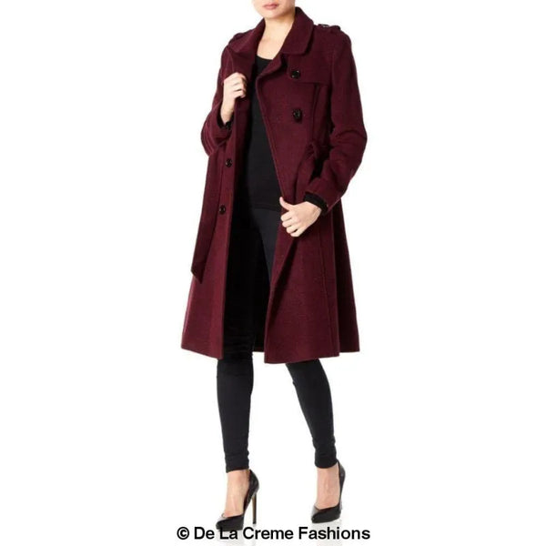 Wool and Cashmere Blend Military Coat - Coats & Jackets