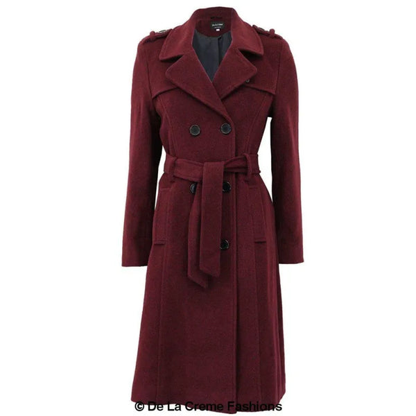 Wool and Cashmere Blend Military Coat - Coats & Jackets