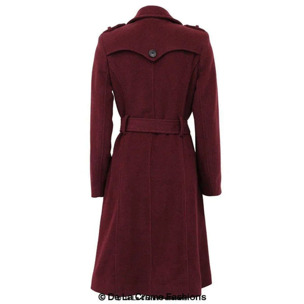 Wool and Cashmere Blend Military Coat - Coats & Jackets