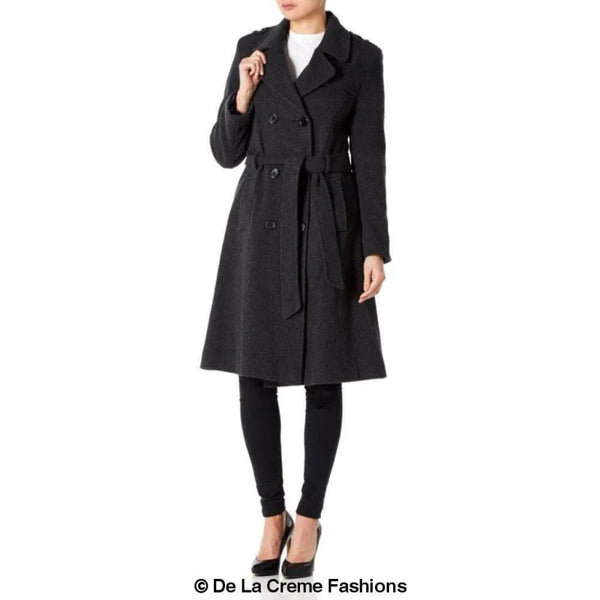 Wool and Cashmere Blend Military Coat - Coats & Jackets