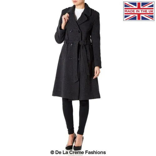 Wool and Cashmere Blend Military Coat - UK 22/EU 50/US 18