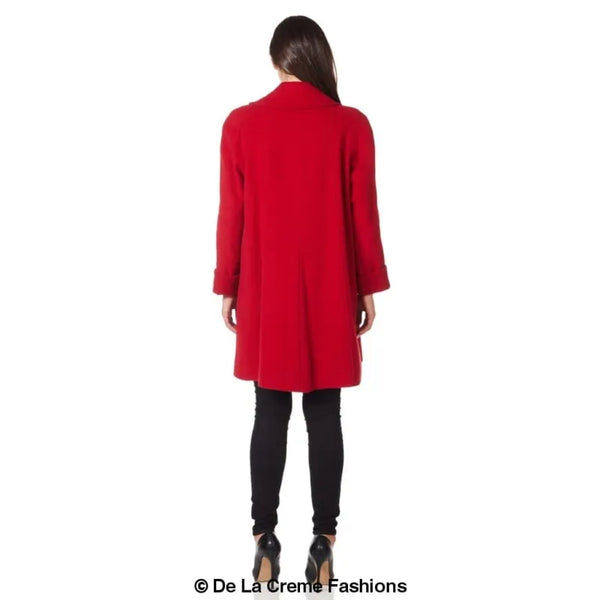 Wool and Cashmere Blend Swing Coat - Coats & Jackets