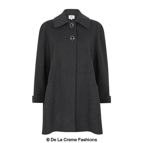 Wool and Cashmere Blend Swing Coat - Coats & Jackets