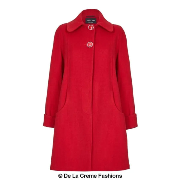 Wool and Cashmere Blend Swing Coat - Coats & Jackets