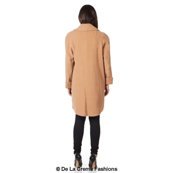 Wool and Cashmere Blend Swing Coat - Coats & Jackets