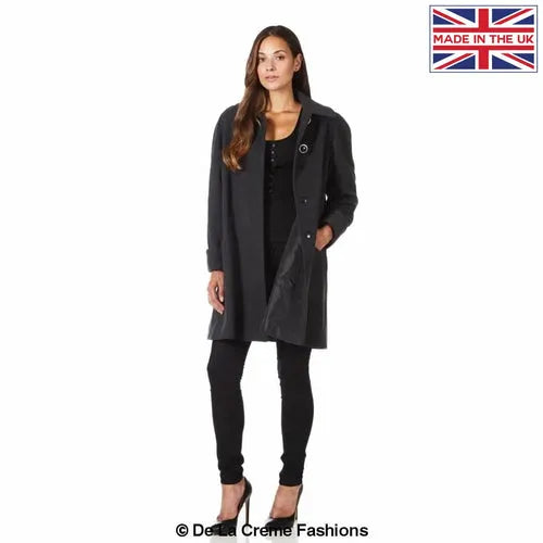 Wool and Cashmere Blend Swing Coat - UK 24/EU 52/US 20