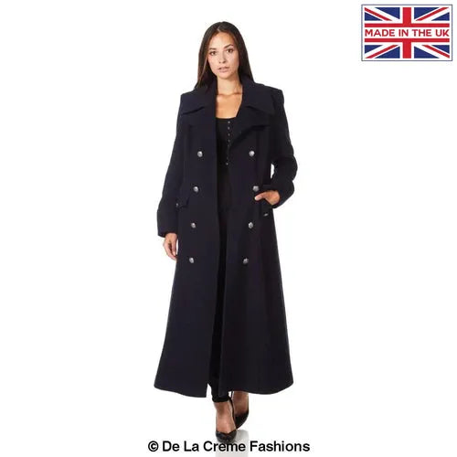 Wool Blend Double Breasted Maxi Coat - UK 20/EU 48/US 16