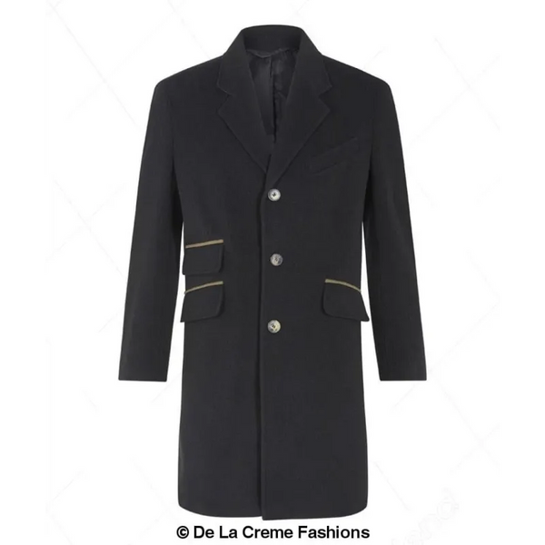 Wool Blend Single Breasted Retro Mod Coat - Coats & Jackets