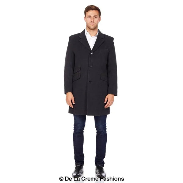 Wool Blend Single Breasted Retro Mod Coat - Coats & Jackets