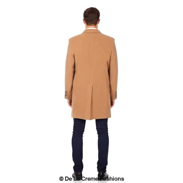 Wool Blend Single Breasted Retro Mod Coat - Coats & Jackets