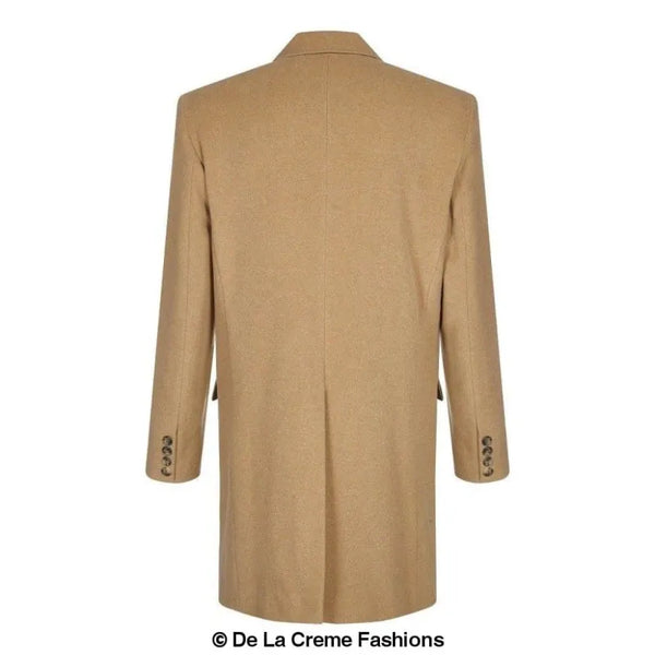 Wool Blend Single Breasted Retro Mod Coat - Coats & Jackets