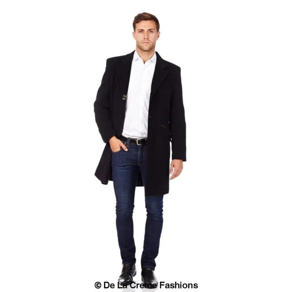 Wool Blend Single Breasted Retro Mod Coat - Coats & Jackets