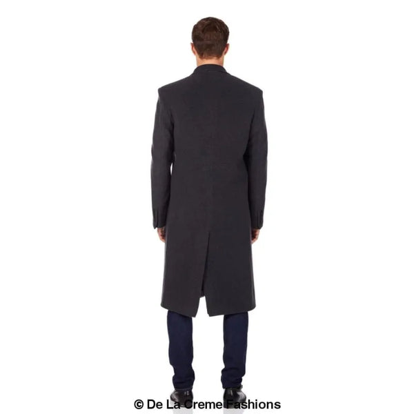 Wool & Cashmere Blend Covert Long Coat - Coats Jackets