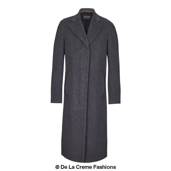 Wool & Cashmere Blend Covert Long Coat - Coats Jackets