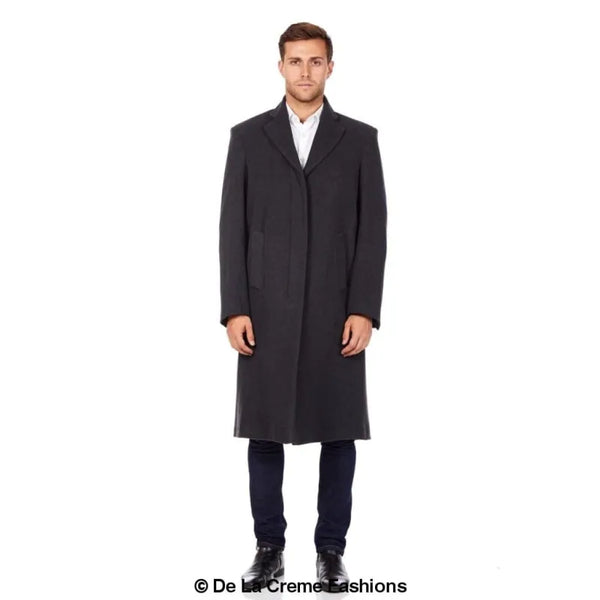 Wool & Cashmere Blend Covert Long Coat - Coats Jackets