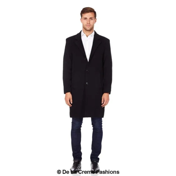 Wool & Cashmere Blend Formal Security Overcoat - Coats