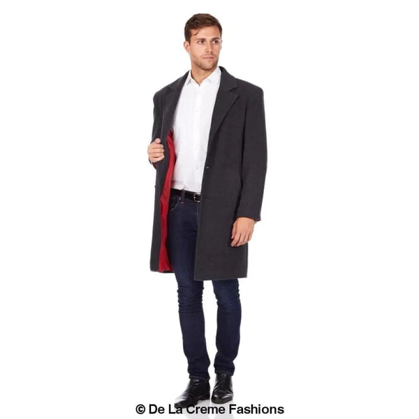 Wool & Cashmere Blend Formal Security Overcoat - Coats