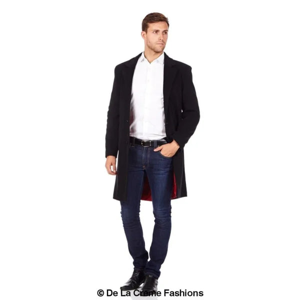 Wool & Cashmere Blend Formal Security Overcoat - Coats