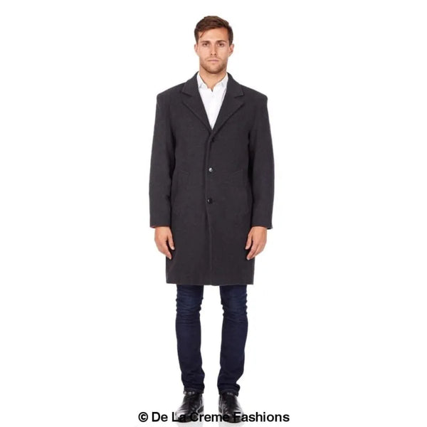 Wool & Cashmere Blend Formal Security Overcoat - Coats