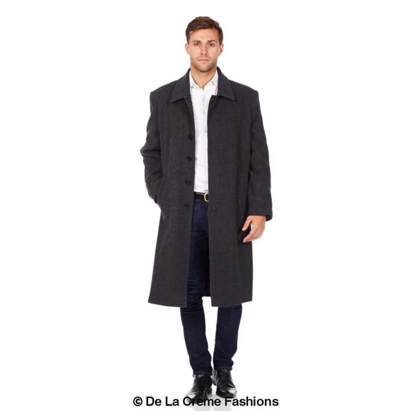 Wool & Cashmere Long Formal Overcoat - Coats Jackets