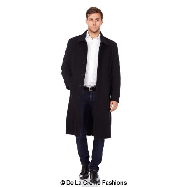 Wool & Cashmere Long Formal Overcoat - Coats Jackets