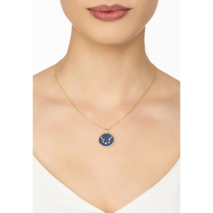 Zodiac Lapis Lazuli Gemstone Star Constellation Pendant