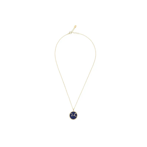 Zodiac Lapis Lazuli Gemstone Star Constellation Pendant