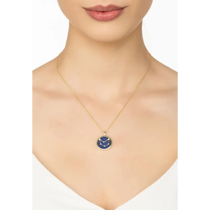 Zodiac Lapis Lazuli Gemstone Star Constellation Pendant