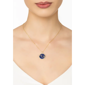 Zodiac Lapis Lazuli Gemstone Star Constellation Pendant