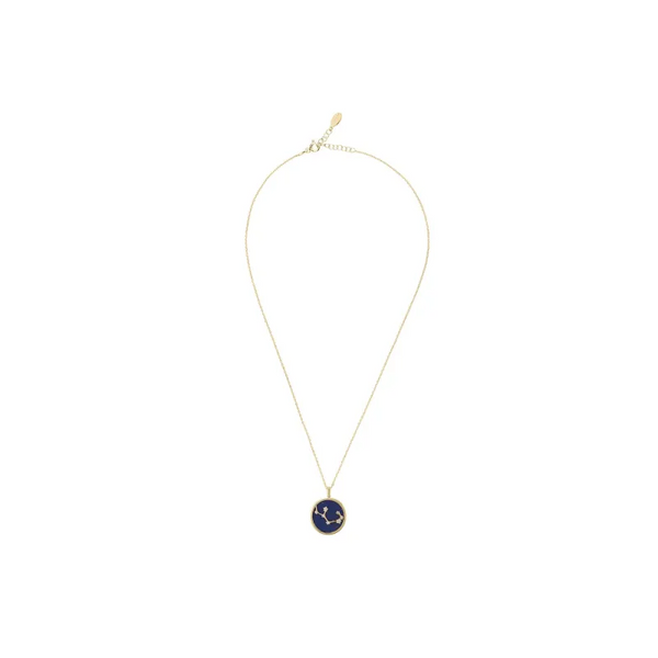 Zodiac Lapis Lazuli Gemstone Star Constellation Pendant