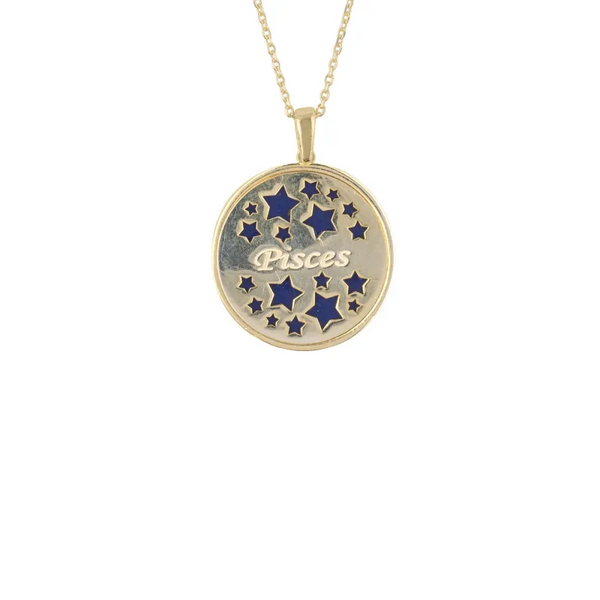 Zodiac Lapis Lazuli Gemstone Star Constellation Pendant