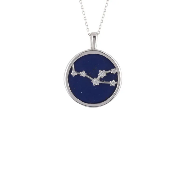 Zodiac Lapis Lazuli Gemstone Star Constellation Pendant