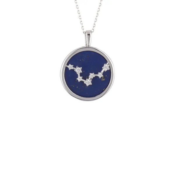 Zodiac Lapis Lazuli Gemstone Star Constellation Pendant